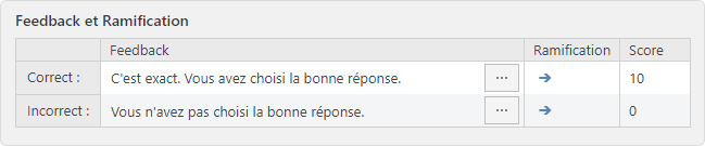 Ajouter du feedback et réaliser un enchaînement de questions