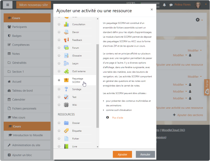 Télécharger un quiz réalisé dans iSpring QuizMaker dans Moodle™