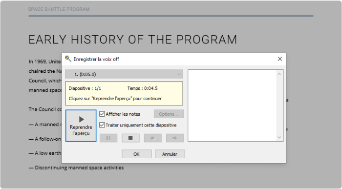 Enregistrement de la voix-off dans iSpring Suite