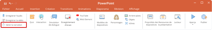 Gérer la narration dans iSpring Suite