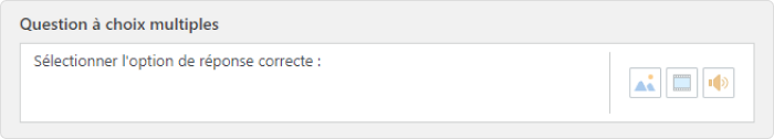 Tapez le texte de la question à choix multiple (QCM)