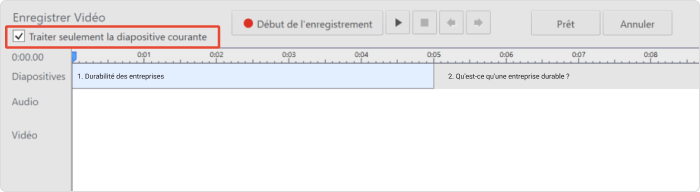  Traiter uniquement la diapositive en cours