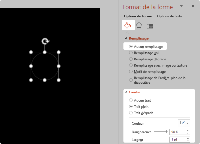 Modifier la forme