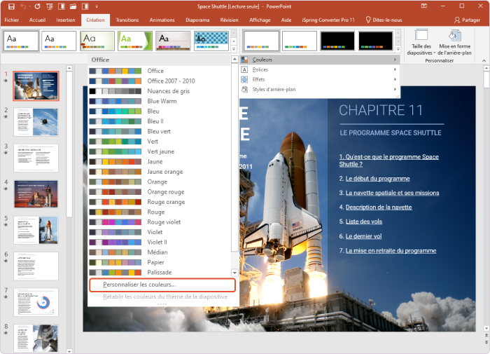 Personnaliser les couleurs dans PowerPoint