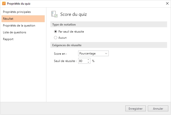 Les paramètres d’un questionnaire en ligne