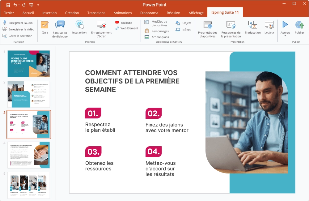 L'animation de formation avec l'outil auteur iSpring Suite