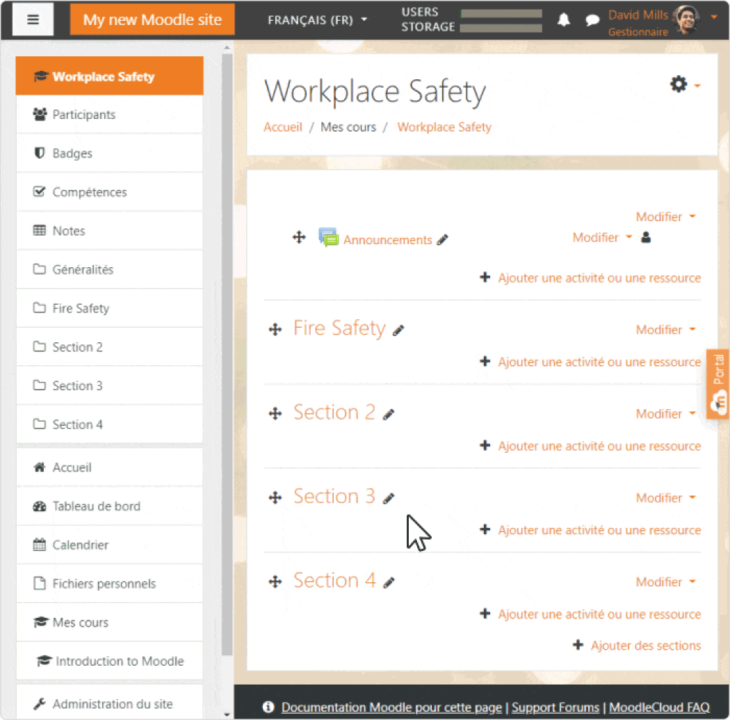 Comment créer un cours sur Moodle™ : l'ajout de cours