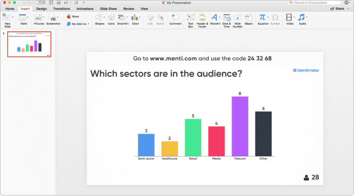 Add-in PowerPoint Mentimeter