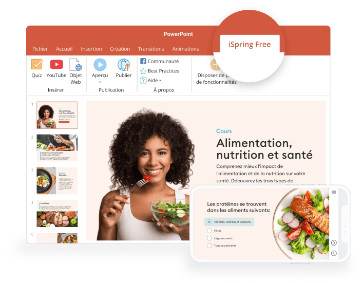 Meilleur complément pour PowerPoint iSpring Free