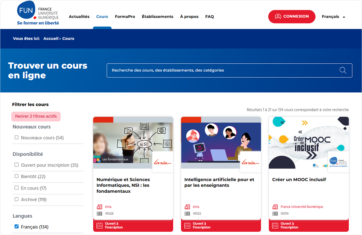 FUN MOOC Plateforme de formation en ligne FUN MOOC