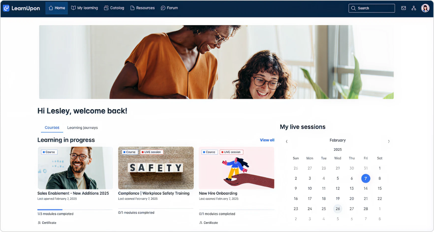 LearnUpon Plateforme de formation en ligne LearnUpon